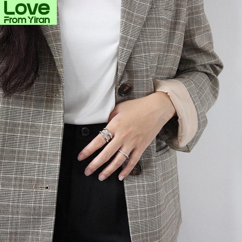 100 %Real  Tone Finger Ring Minimalist Simple Glint Gleam Thin Little Finger Rings Fine Jewelry Present Women Gift Idea SaleSimple