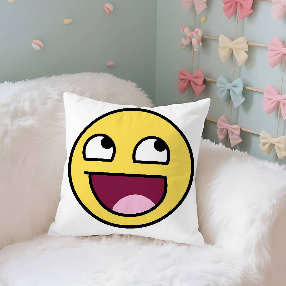 Funny EEpic Face Case Plush Fabric Soft Pillowcase Double Sided Print Cushion Cover Household Gifts