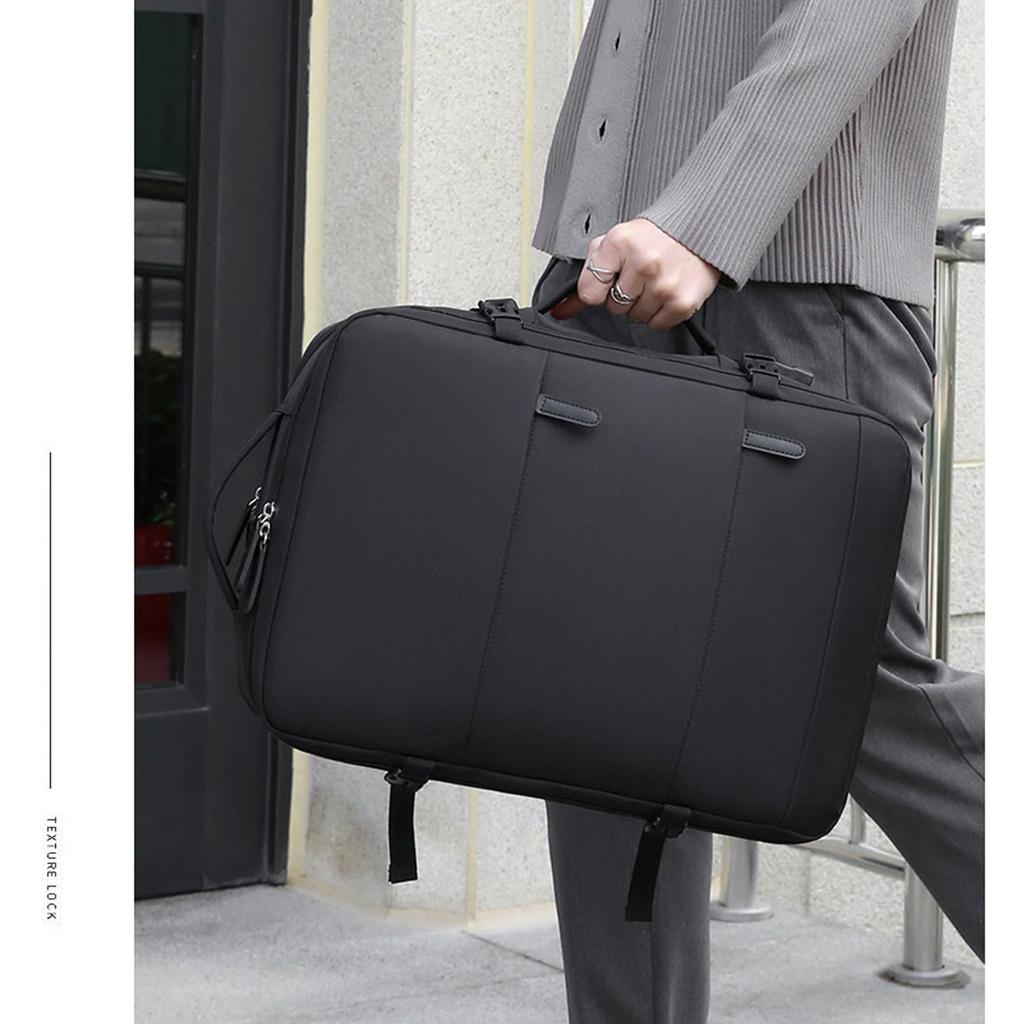 Shaelyka Rucksack für Herren und Damen, Großes Fassungsvermögen, Business, Pendeln, Schule, Reisen, Passt für 15,6-Zoll-PC, A4-Format, USB-Kabel im Lieferumfang enthalten, Wasserdicht,