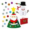 DIY Felt Christmas Tree Set 30-Piece Ornaments with Detachable Decorations Wall Hanging Festive Decor for Home Classroom