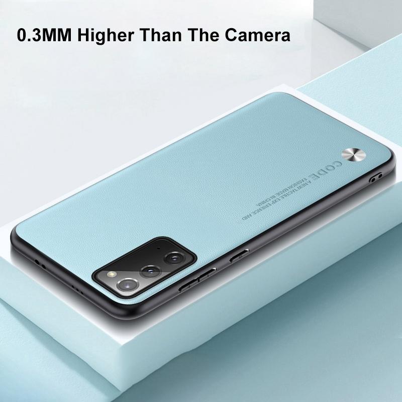 Luxuriöse PU-Lederhülle für Samsung Galaxy Note 20 Ultra Note20 5G Rückseite Business Matt Silikon Schutz Handyhülle Coque