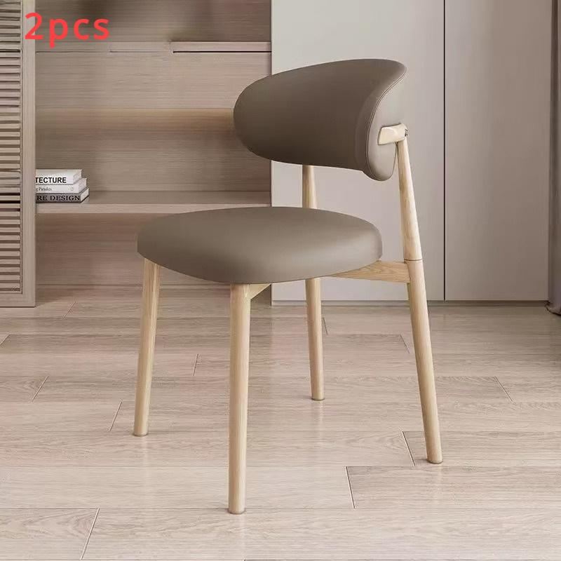 2pcs Minimalist dining chair - Nordic style, with backrest, memory foam seat, suitable for modern home or restaurant decoration