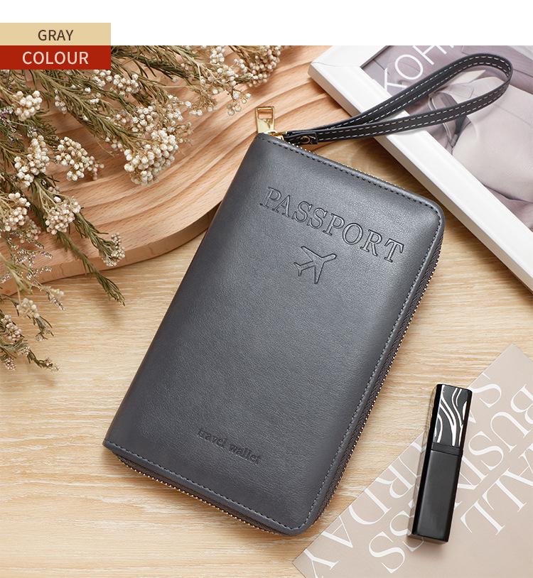 Multifunctional RFID Travel Passport Holder and Document Bag