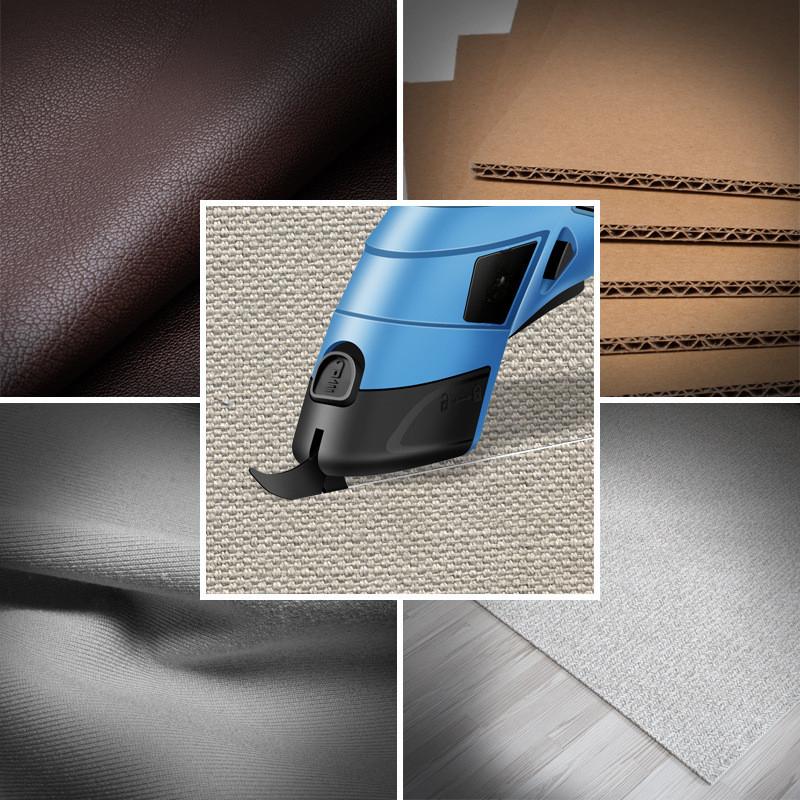 Akumulátorové přenosné elektrické nůžky Dobíjecí nůžky na stříhání látek Ruční elektrický nástroj na stříhání kůže