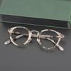 Luxurious Japanese Handmade Gold-Titanium Round Literary Style Glasses Frame for Trendy Men and Women.