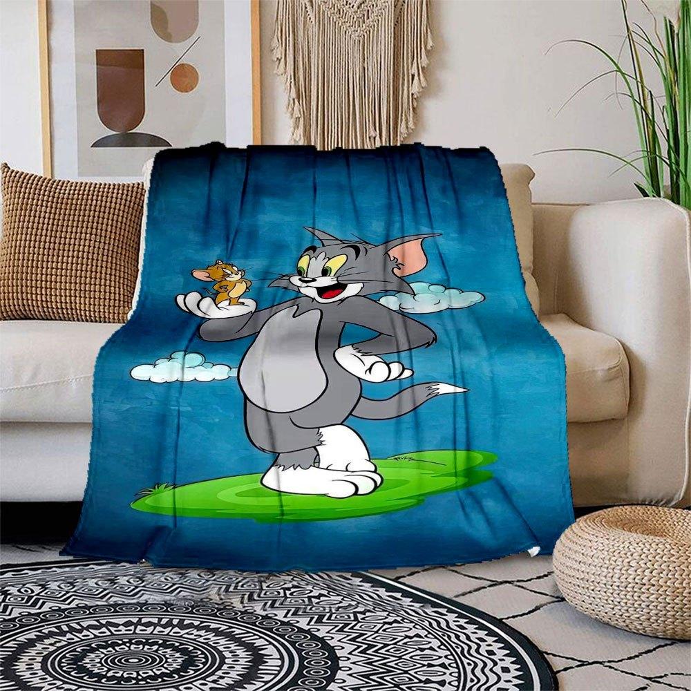 

Tom Jerry Phone Wallpaper HD for iPhone AndroidBlanket Flannel Throw Blanket for Sofa, Bed, Travel, Camping, Office 100x150cm