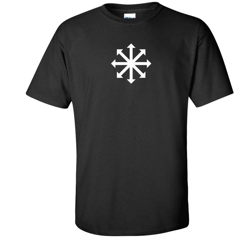 White Symbol for Chaos Eternal Champion on Black T-Shirt Cotton Shirt S-5XL
