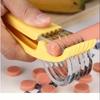 Stainless Steel Blade Banana & Cucumber Slicer - Ultimate Kitchen Gadget for Quick and Even Slicing