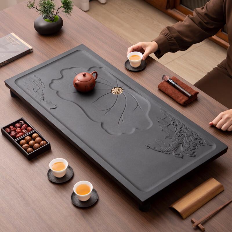 Imitation Black Gold Stone Kung Fu Tea Tray