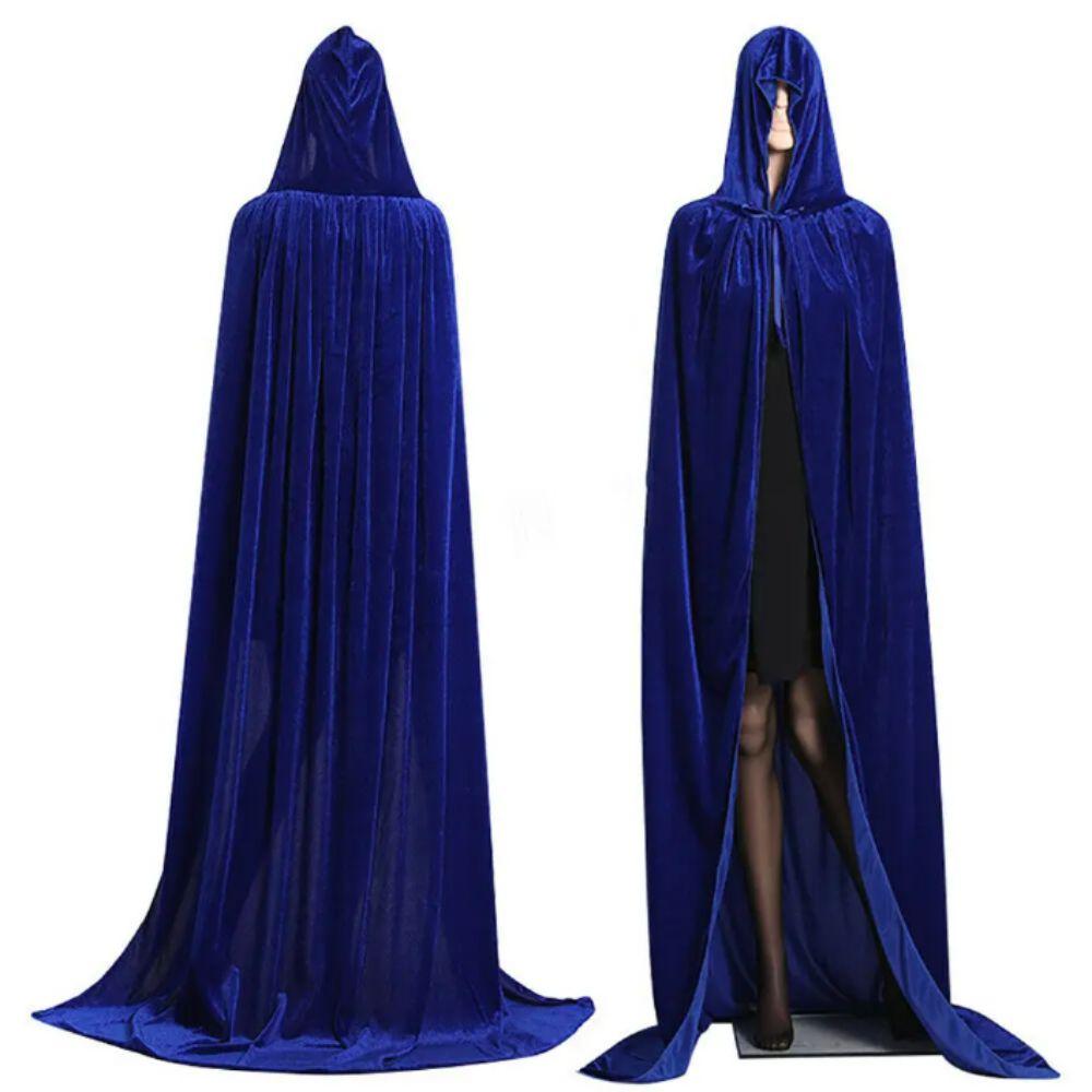 Reversible Design Hooded Robe Full Length Long Cape New Arrival Velvet Cloak Anime Convention