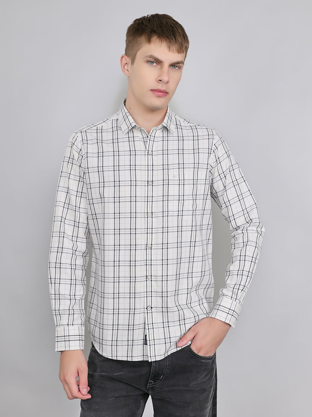 Monte Carlo Men Regular Fit White Shirt XL