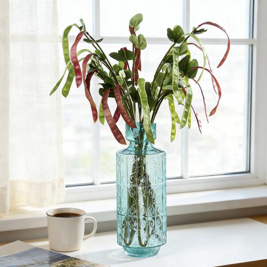Realistic Hyacinth Bean Artificial Vegatable Decoration Lifelike Simulation Bean Pods for Kitchen Restaurant Home Decor