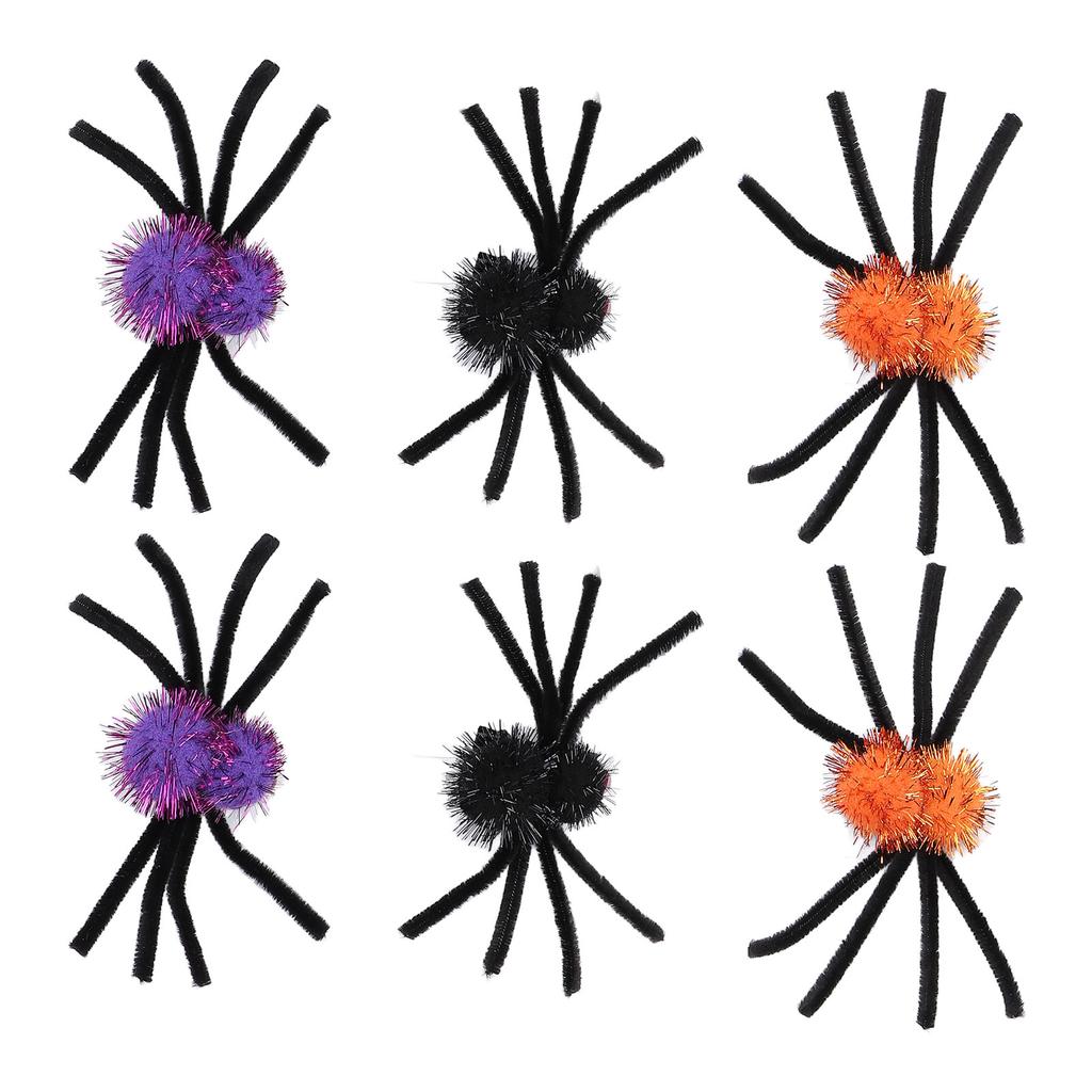 6pcs Spider Hair Clips Party Decoration Hairpins Props Funny Spider Clip Hair Accessories for Festiv
