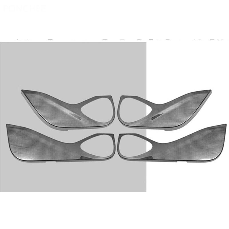 For BYD Sealion 7 2024 Carbon Fiber Textured Door Anti-kick Plate Automobile Door Guard Plate Automobile Supplies Anti-dirt