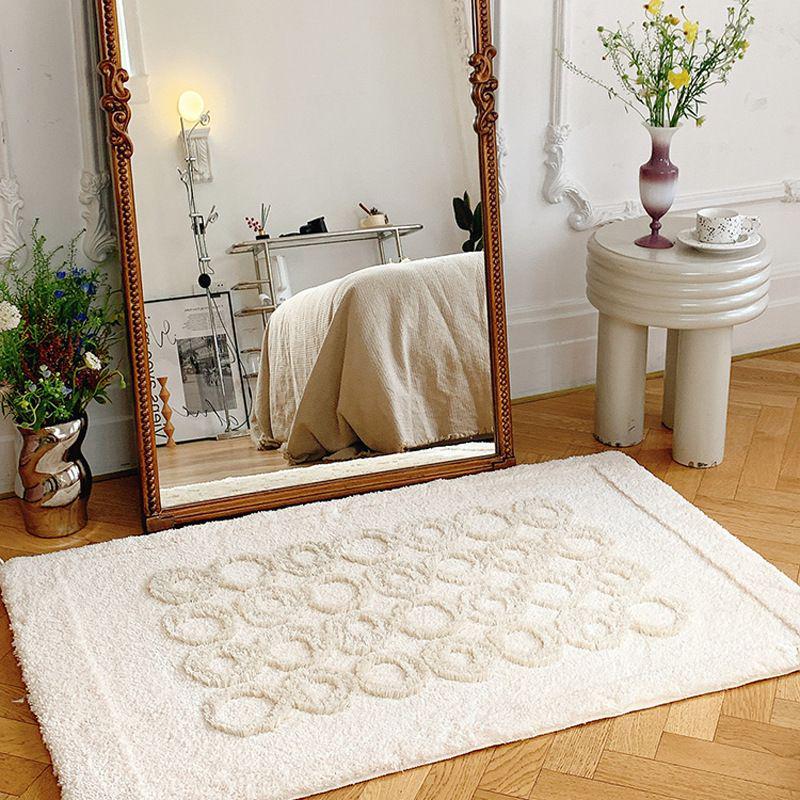 High-Grade Flocking Tufted French Carpet: Bedroom, Bay Window, Bedside Rug - Water Absorbent & Anti-Slip for Home & Living Room