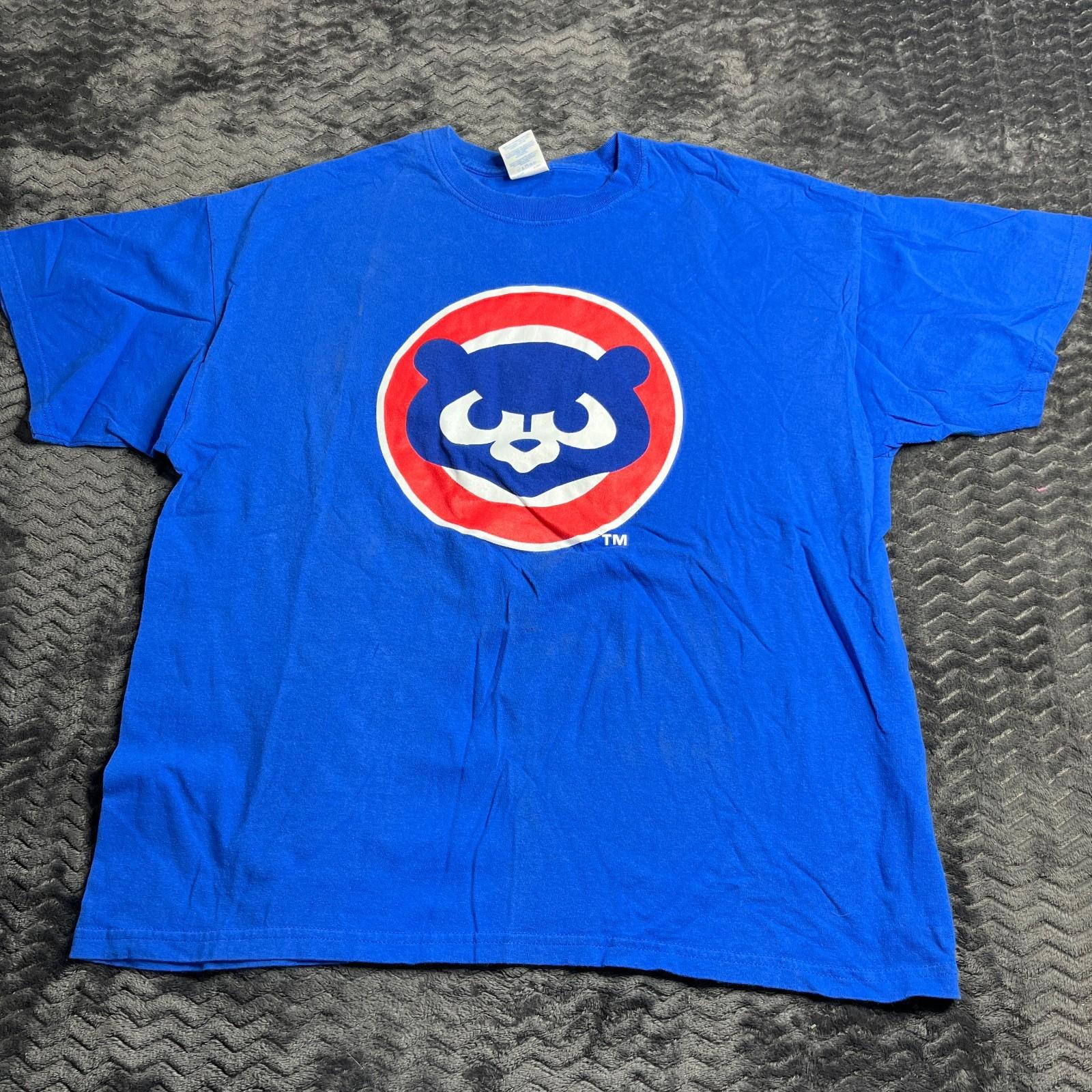 GILDAN CHICAGO CUBS Retro logo blue t-shirt Men s Size XL M