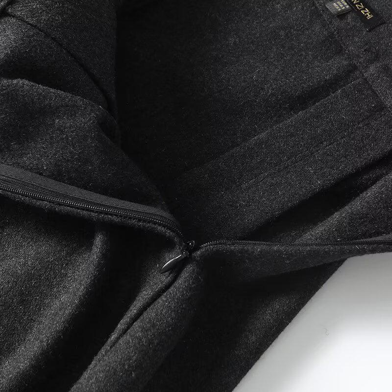 2025 Spring Women's Slim Fit Wool Blend Midi Skirt: Elegant, Versatile, and Stylish