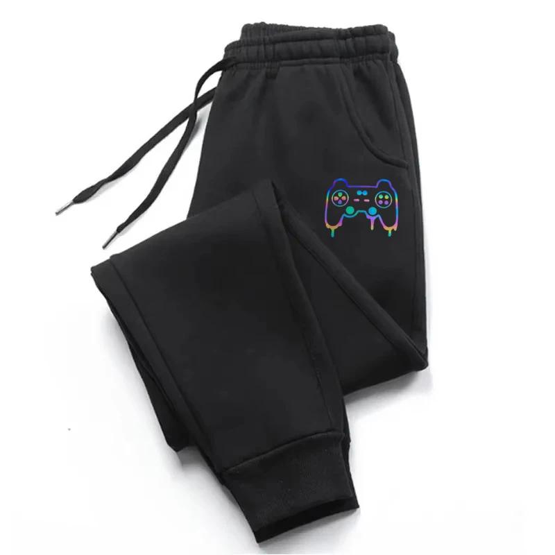 Funny Games Console Printed Pants Men Casual Outdoor Sports Fitness Jogging Long Pants Fashion Drawstring Sweatpants