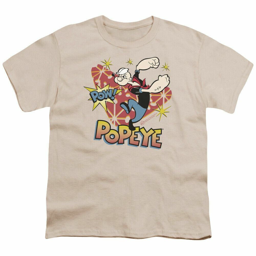 Popeye Pow! T Shirt Mens Licensed Sailor Man IDW Comics Tee Sand S