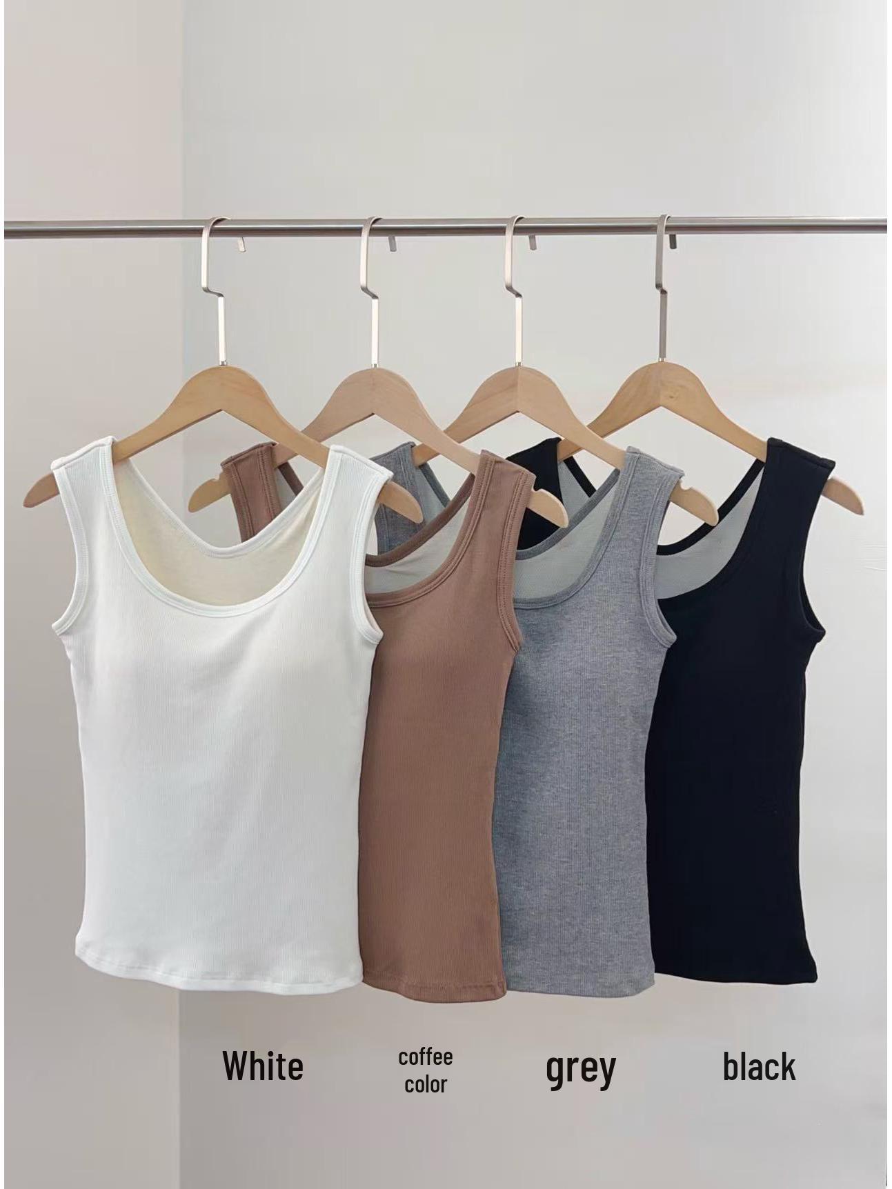 

Korean Style Mulberry Silk Square Neck Camisole with Breathable Latex Chest Pad Large