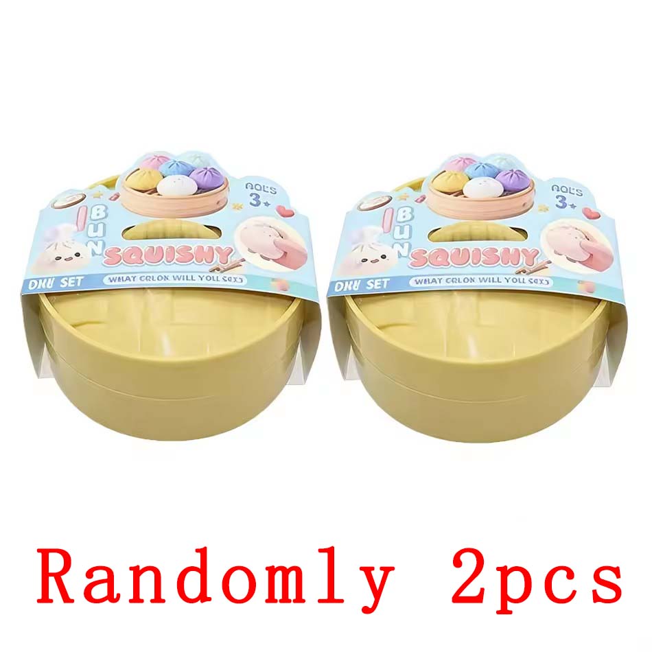 6 stili Squishy a forma di Raviolo Arcobaleno Gigante Morbido Giocattolo Sensoriale da Spremere Sollievo Ansia Fidget Sfera Antistress per ADHD Autismo