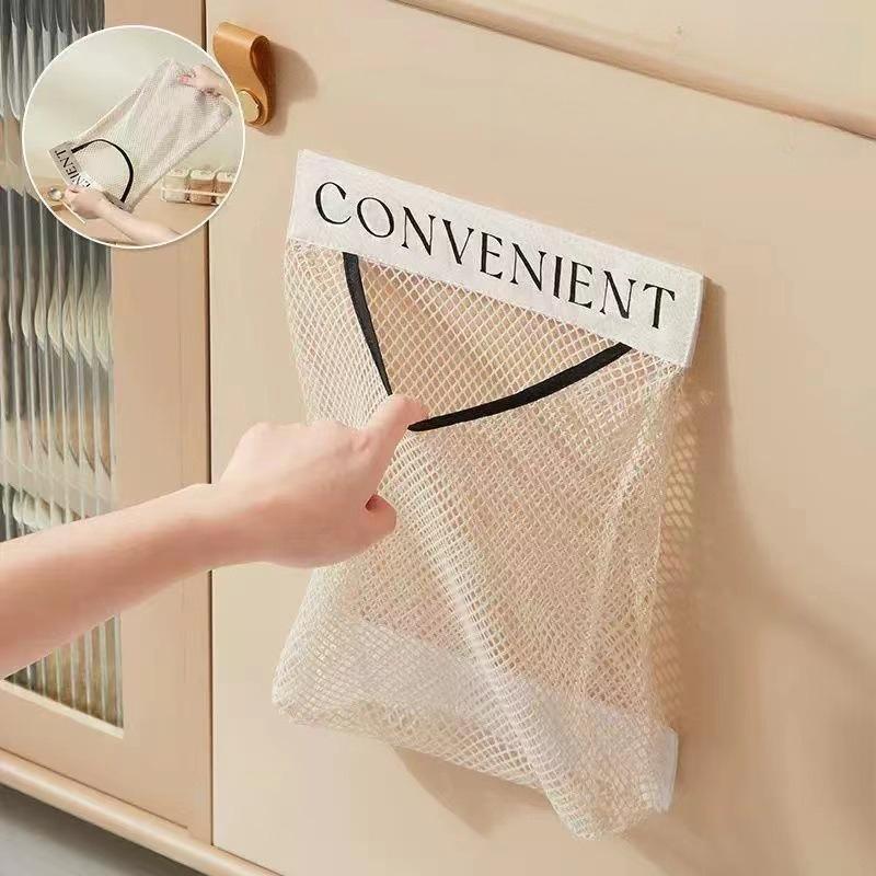 Kitchen Velcro Plastic Bags, Garbage Bags, Storage Bags, Large Capacity Sundries Hanging Bags, Breathable Storage Bags, Storage Organizers