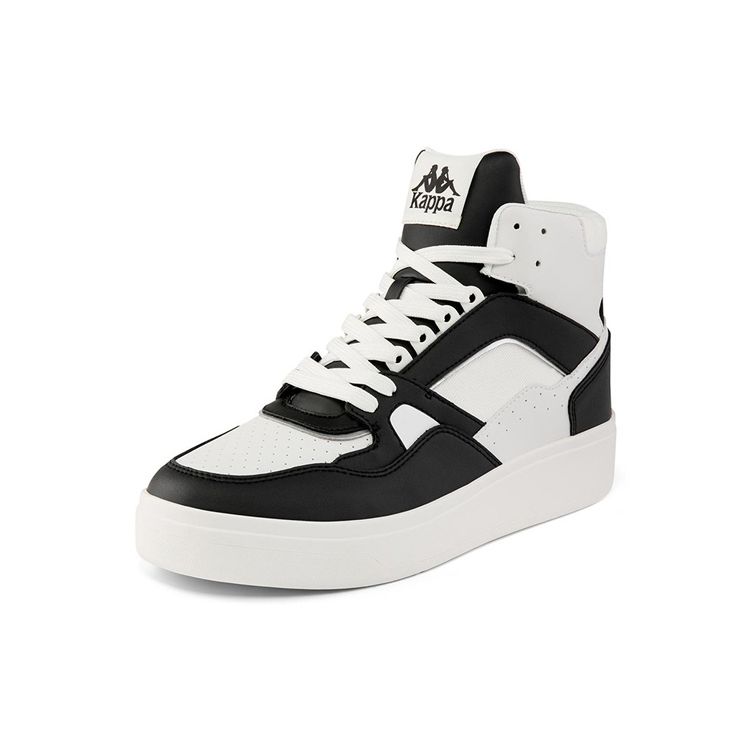 Kappa Logo High-Top Skate Shoes Unisex Sneaker Black White K0AW5CC07D-990
