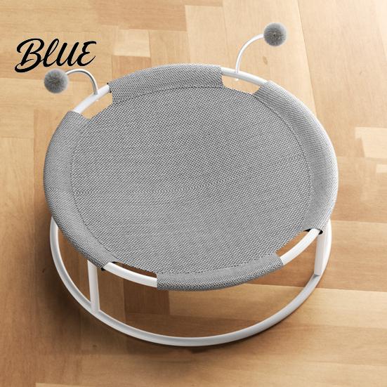 Secure Sleeping Space with Removable Bed Free-Standing Elevated Cat for Pets Round Hammock Durable Frame