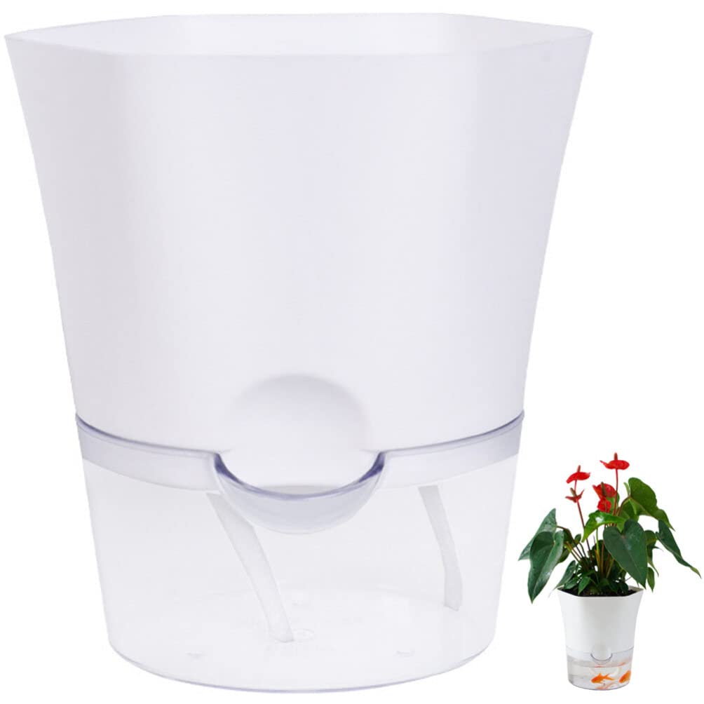 OUNONA Automatic Watering Planter with Water Dedicated Water Round Suitable for Growing and Indoor and Outdoor Large Supply, Double-Layered