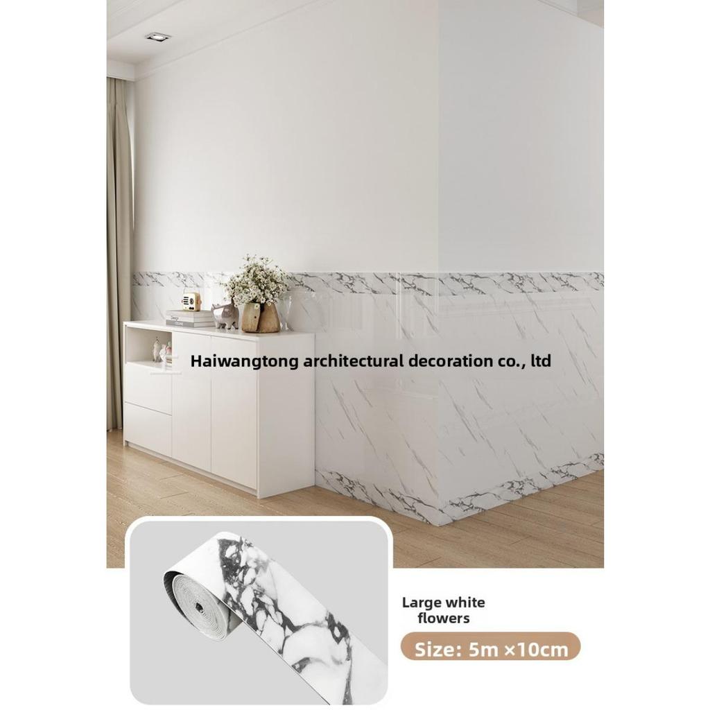 Thick Roll, European Style Marble Tile Panel Wallpaper, Self-adhesive PVC Imitation Brick, DIY Detachable, Floor and Wall Protection Strip