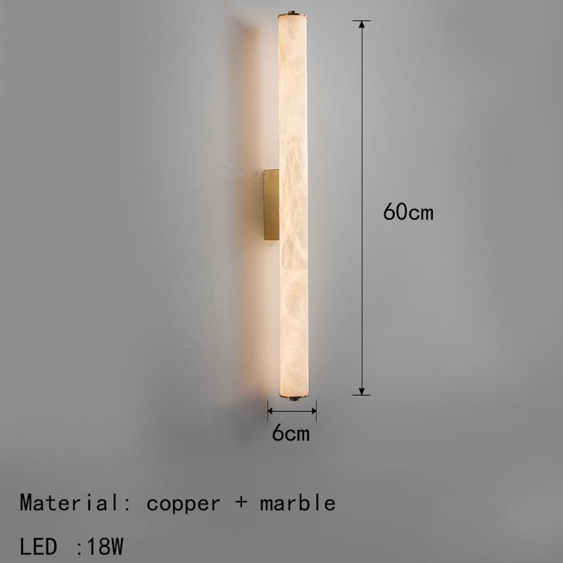 Spanish Marble LED Wall Light Gold Black Copper Indoor Living Room Bedroom Stairs Hotel Sconce 25/30/40/50/60cm Wall Lamp