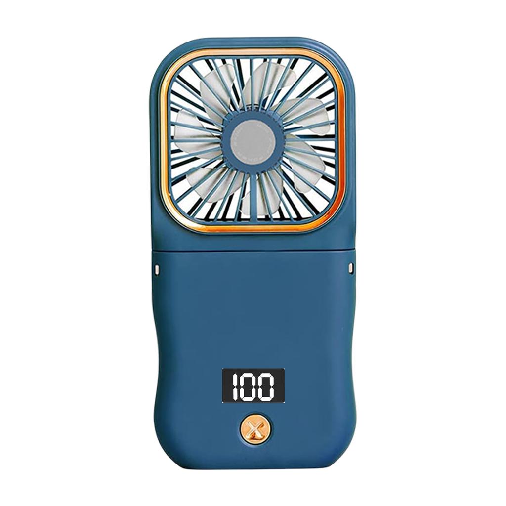 3000mAh Portable Cooling Fan Rechargeable Handheld Personal Handheld Fan 3 Gear Wind Speeds with Power Bank