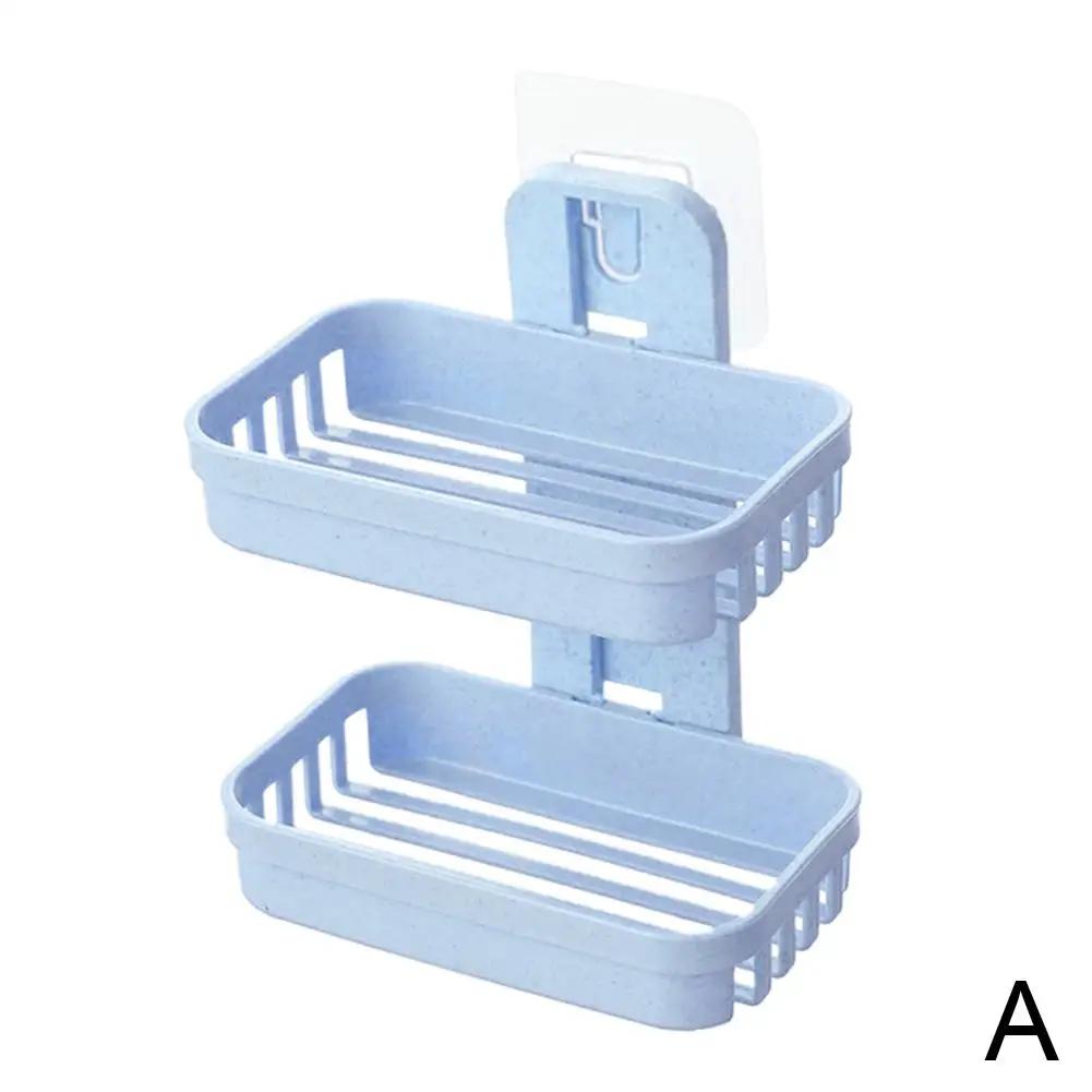 Scatola per Sapone da Appendere alla Parete Portasapone Drenante Accessori da Bagno Contenitore Senza Foratura Vassoio per Sapone a Ventosa Tazza Piatto Sapone per Piatti X6C2