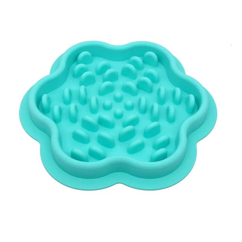 1 Pc Slow Feeder Bowl for Pets - Non-Slip Silicone Mat & Dog Cat Bowl, Anti-Gulping Food Dispenser for Fast Eaters