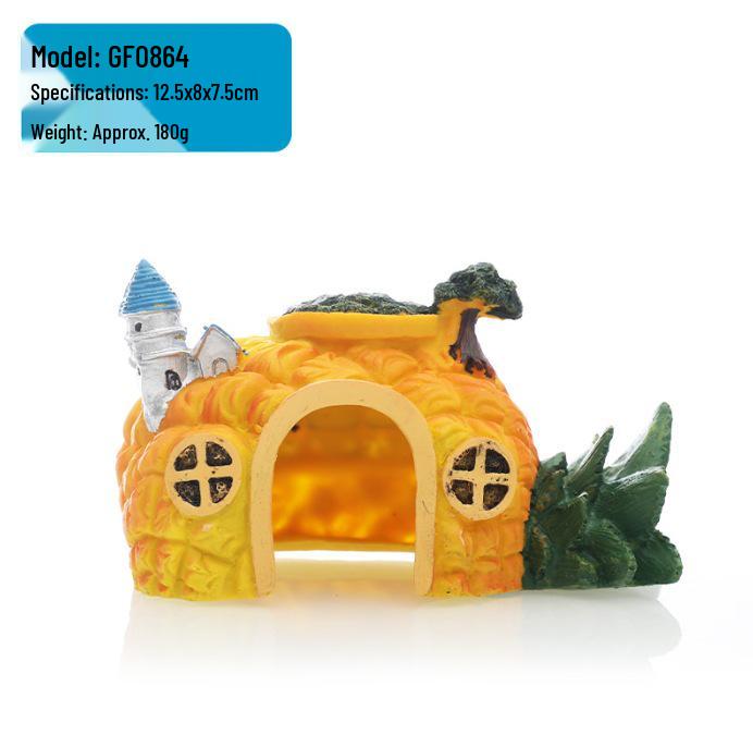 SpongeBob Pineapple House Fish Tank Decoration – Cartoon Ornament & Hiding Spot for Fish and Shrimp