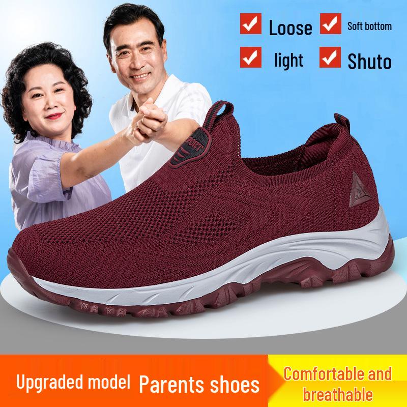 Genuine Summer Sports Shoes - Non-slip Soft Sole for Middle-aged & Elderly Men