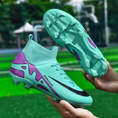 Fg High Quality Breathable High Top Soccer Shoes Men Professional Training Cleats Sneakers Youth Non-Slip Society Football Shoes