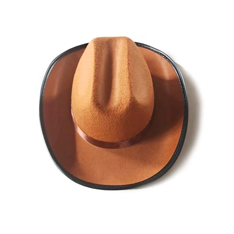 Children'S Hat Kids Girls Boys Cowboy Hats Wide Brim Western Cowgirl Hat With Adjustable Strap Costume Accessories
