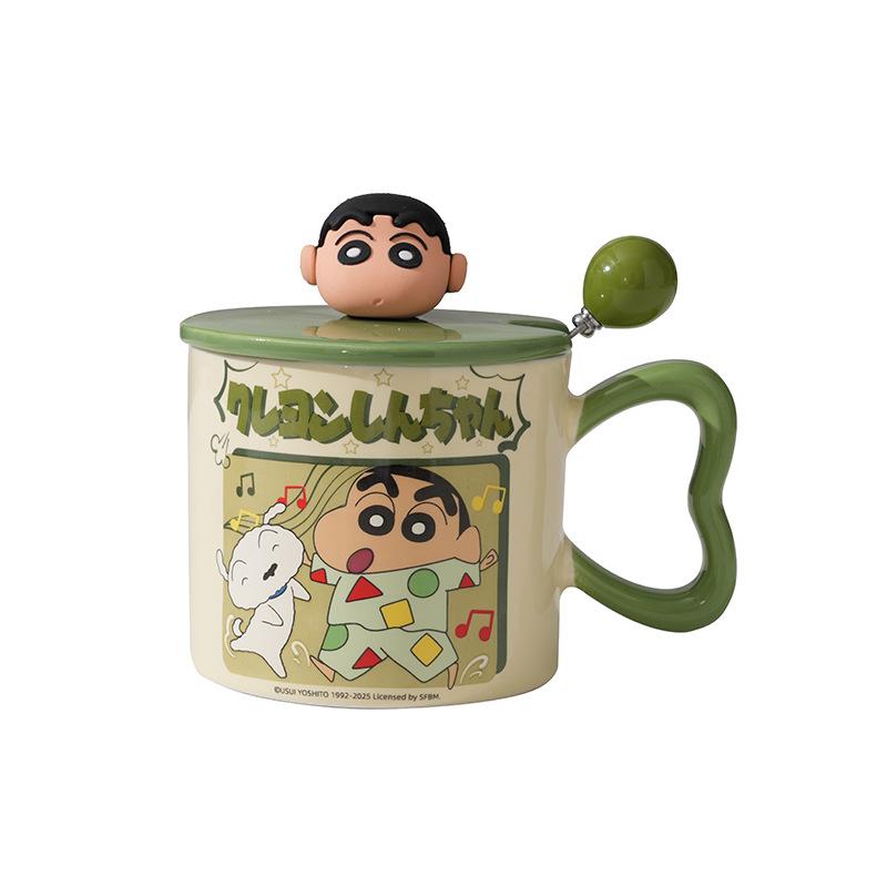 Uroczy kubek Crayon Shin Chan  Kubek ceramiczny o wysokim poziomie wyglądu dla dziewcząt  Kubek do kawy, mleka do biura  Prezent urodzinowy