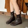 Female Height Increasing Shoes Ladies Modern Short Boots Round Toe Elastic Women Ankle Stretch Boots Slip On Shoes