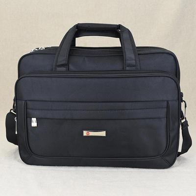 Men's Canvas Business Briefcase with Large Capacity for Laptop and Documents - Travel Messenger Bag.