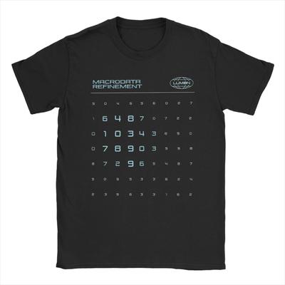 Men's T-Shirts Scary Numbers Severance Lumon Macrodata Funny Cotton Tee Short Sleeve MDR T Shirt Round Collar Clothes Unique