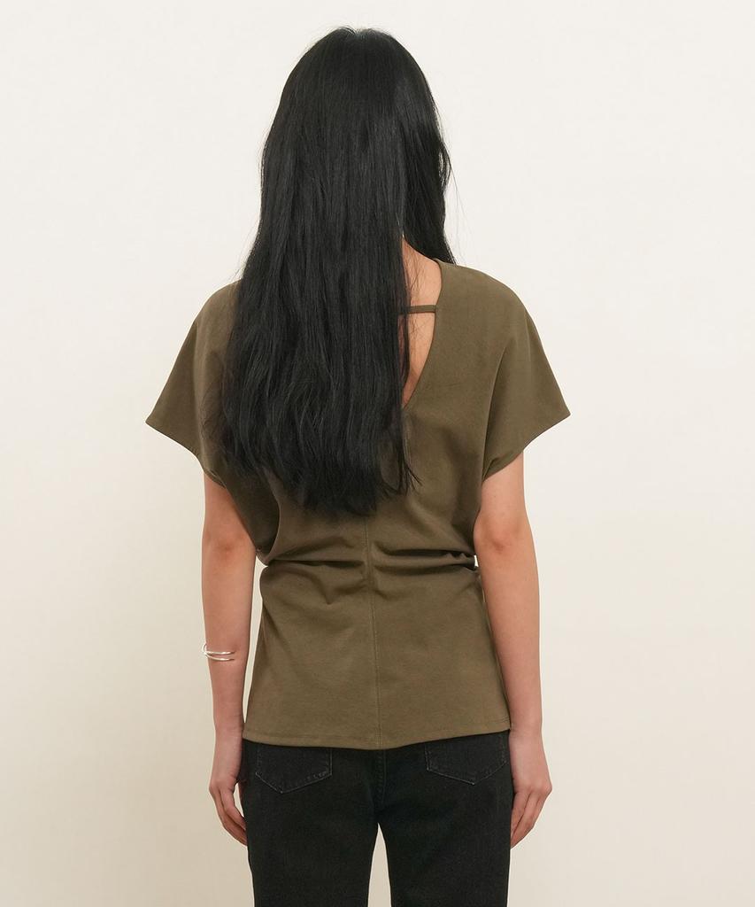 GENERALIDEA Back Point Draped T-Shirt [Khaki] / Gf2Lts524