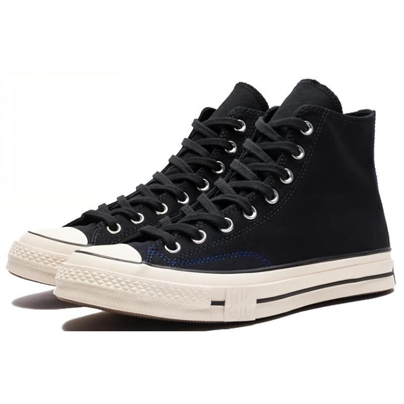 UNDEFEATED x Converse Chuck 70 Chuck Taylor All Star Lace-up Round Toe High Top Canvas Shoes Unisex Black
