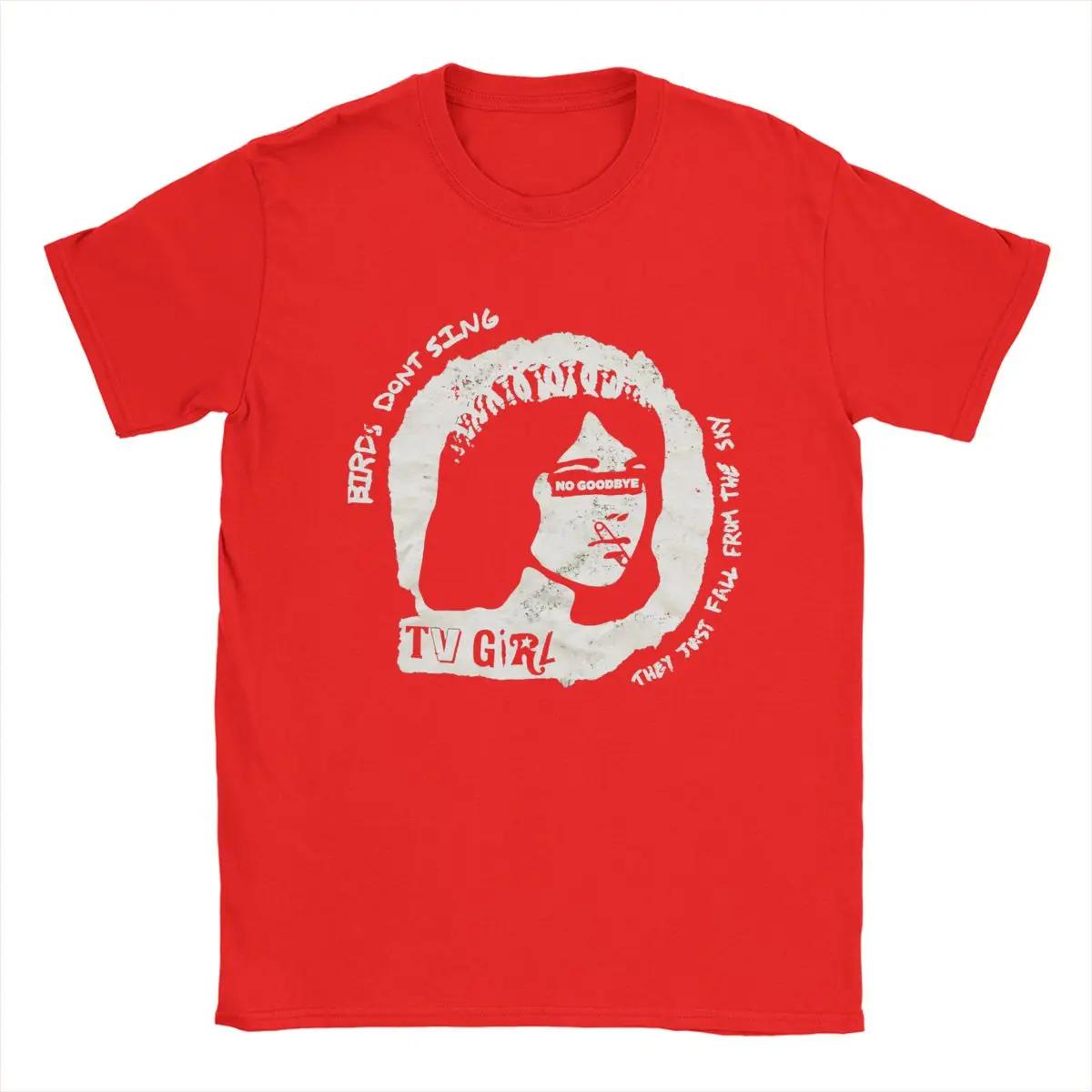 

Tv Girl T-Shirt Чоловічі чисті бавовняні жартівливі футболки з круглим коміром Футболки з короткими рукавами Нове надходження M червоний