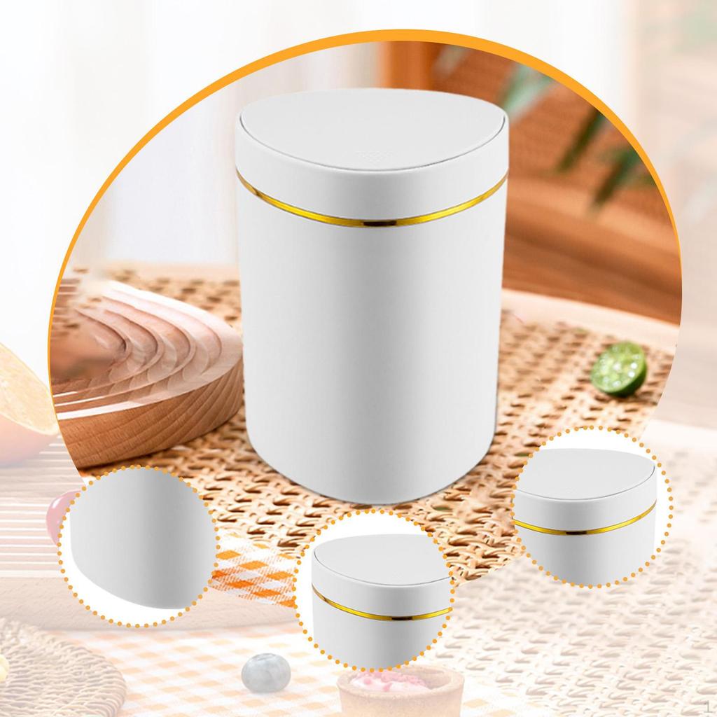 Compact Wastebasket with Lid for Tabletop And Car