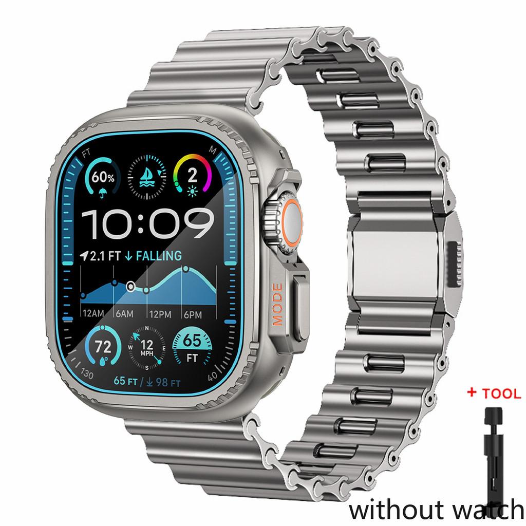 

Металлический корпус+Ремешок для Apple Watch Ultra 3 49 мм S11 S10 46 мм Жесткая защитная крышка Стальной ремешок для Iwatch 9 8 7 6 5 4 SE3 44 мм 45 мм 49mm-Ultra 3 2 1
