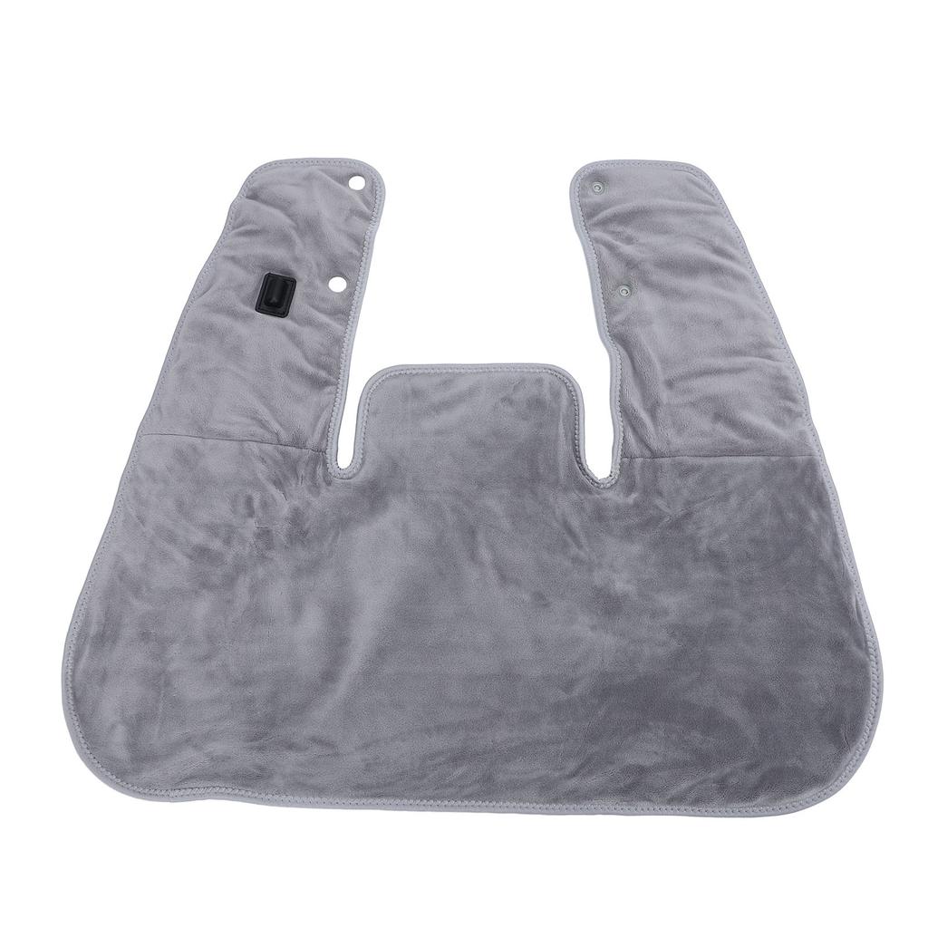 Neck and Shoulder Heating Wrap 3 Temperature Settings 3 Timers Velvet Heated Neck Shoulder Pad Gray