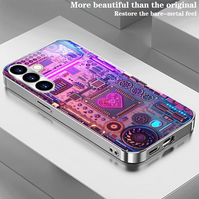 Špičkové pouzdro na telefon Galvanicky pokovené sklo TPU pouzdro na telefon pro Samsung Galaxy S26 S25 S24 S23 S22 S21 FE Ultra Plus Odolné proti pádu
