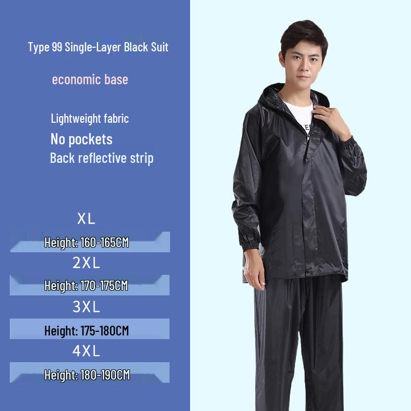 Shangqiu Reflective Raincoat & Pants Set - Waterproof, Durable, Full-Body Protection for Motorcycle Riding, Flood Control, and Labor Safety.